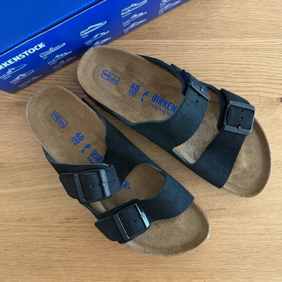NWT Birkenstock Arizona Black Suede - 40N - Picture 9 of 9